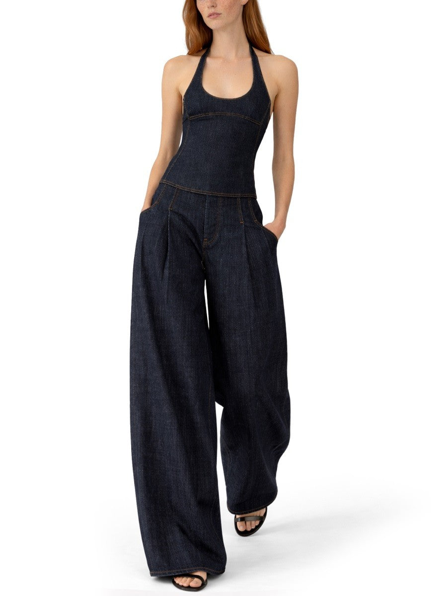 JACQUEMUS TOP "LAVOIR" IN DENIM