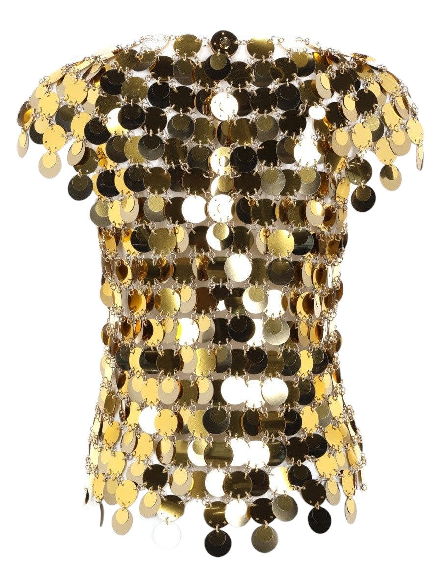 RABANNE - "The Gold Sparkle Disc" Top top-the-gold-sparkle-disc_a2415dd5-f138-410b-ae4e-487fa504968d