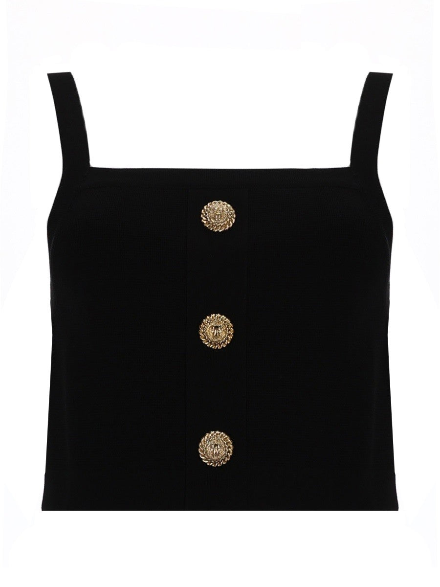 Balmain TOP WITH JEWEL BUTTONS