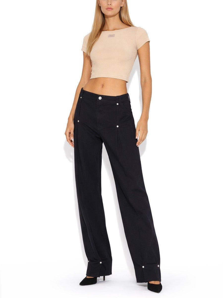JEAN PAUL GAULTIER - TOP WITH LOGO PATCH