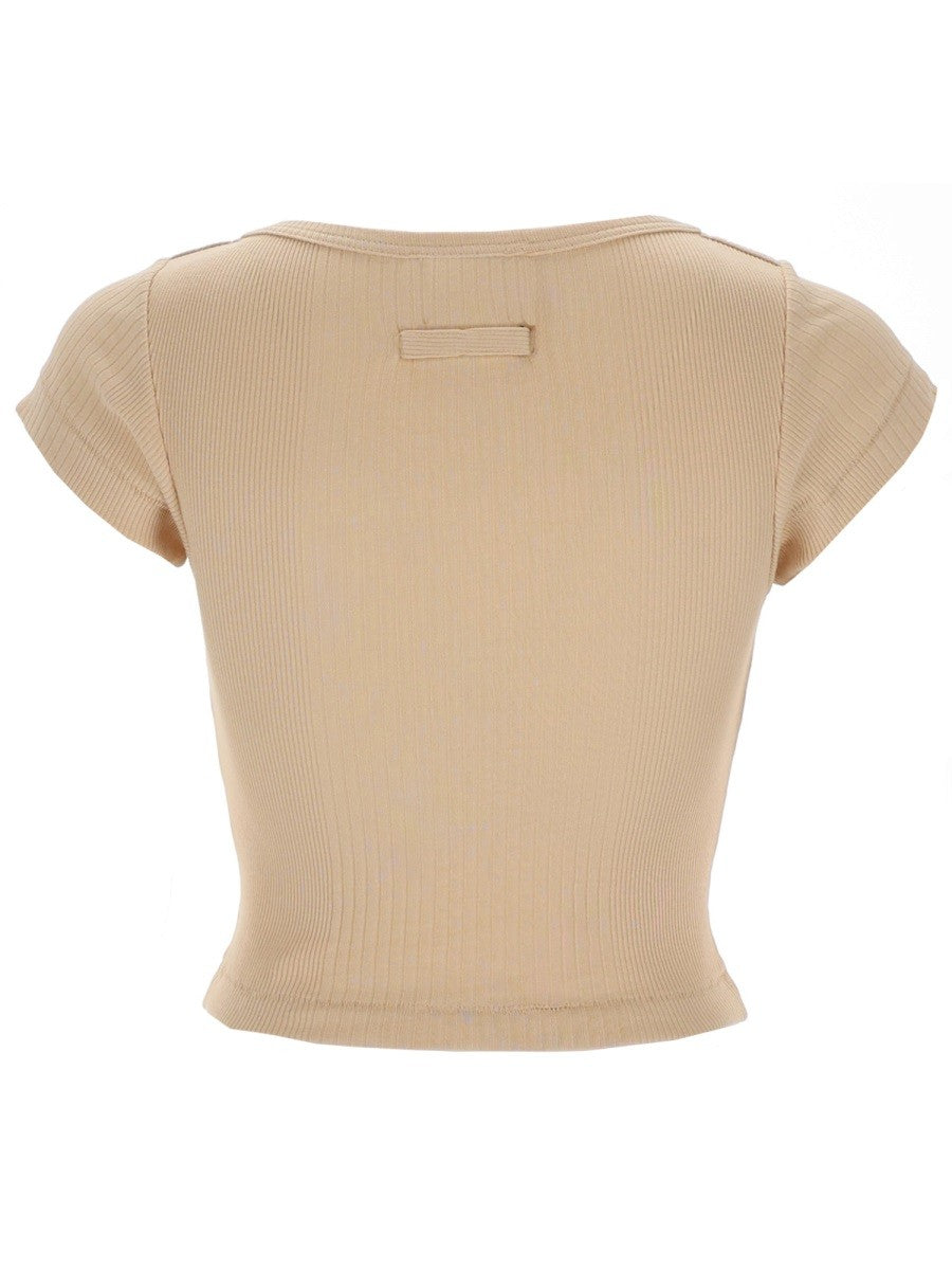 JEAN PAUL GAULTIER - TOP WITH LOGO PATCH
