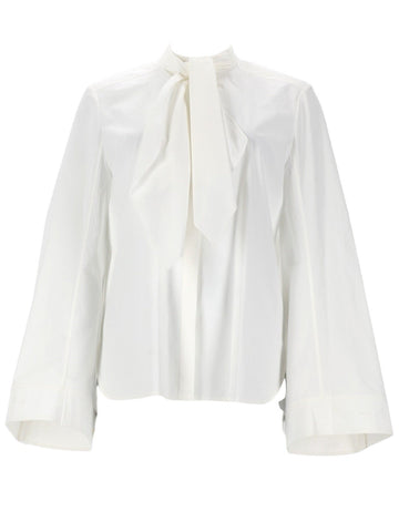 Tory Burch - Bow-Detailed Cotton Tunic - Ivory tory-burch-bow-detailed-cotton-tunic-ivory-front-jpg