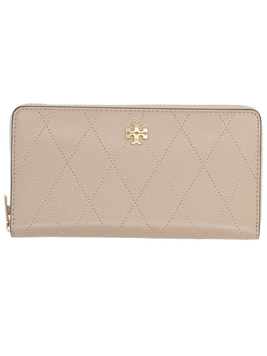 Tory Burch - Charlie Quilted Continental Wallet - Beige tory-burch-charlie-quilted-continental-wallet-taupe-front-jpg
