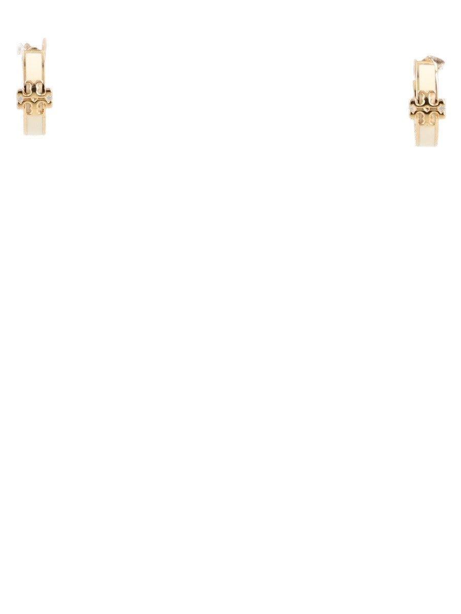 Tory Burch - Enamel Icon Band Earrings - Gold tory-burch-enamel-icon-band-earrings-gold-front-jpg