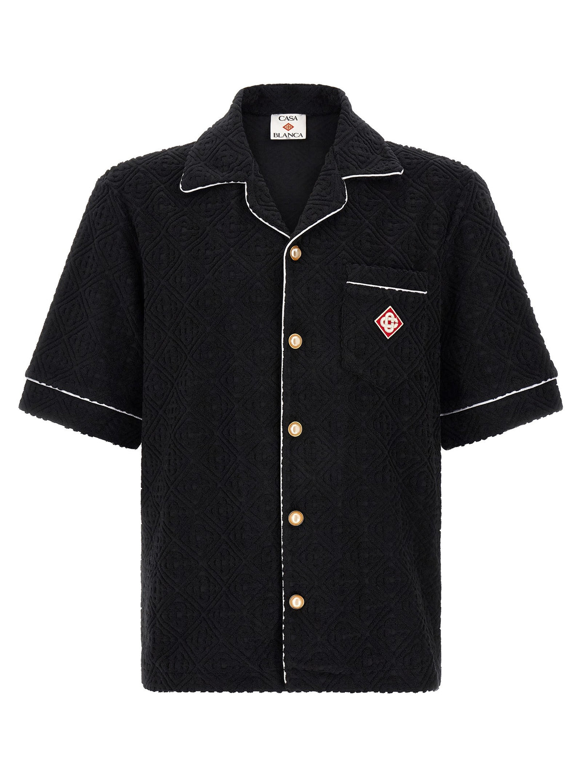 CASABLANCA - 'Toweling Monogram' shirt Black