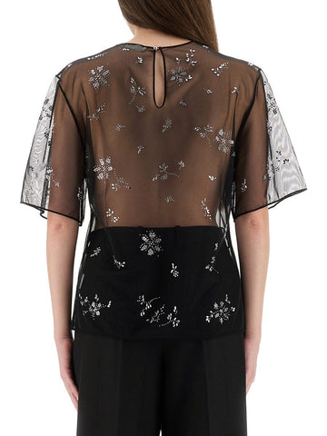 RABANNE - TRANSPARENT TOP WITH APPLICATIONS transparent-top-with-applications