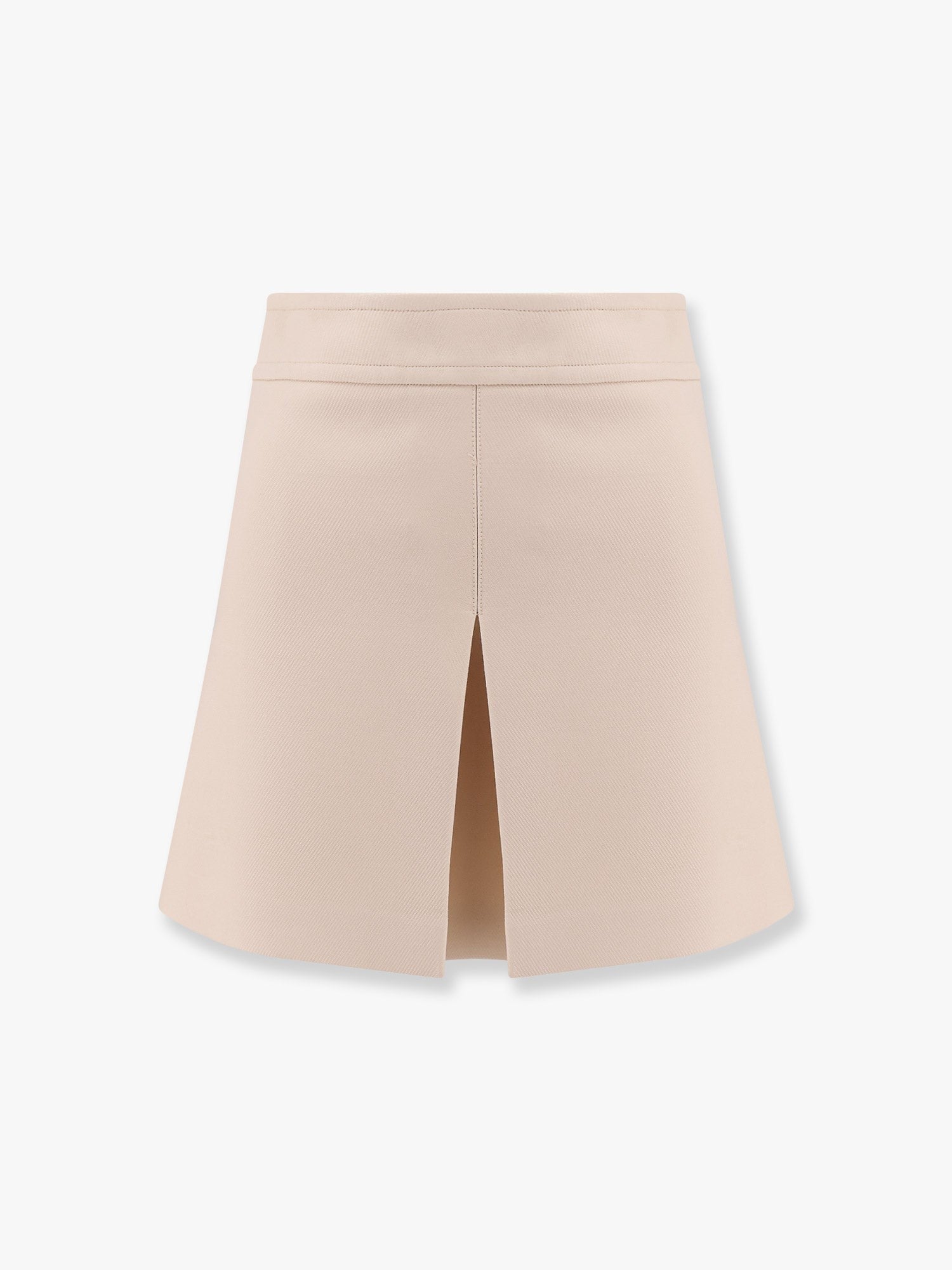 Trapeze mini wool and silk skirt