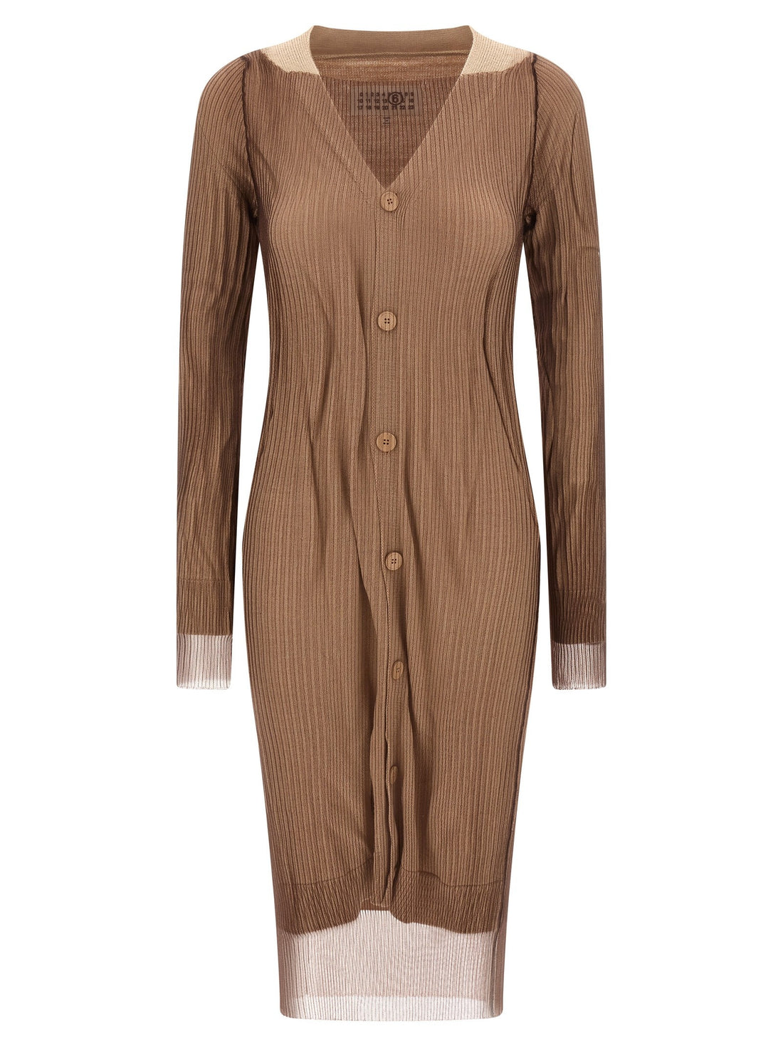 MM6 MAISON MARGIELA - 'Trapped' double layer dress beige XS