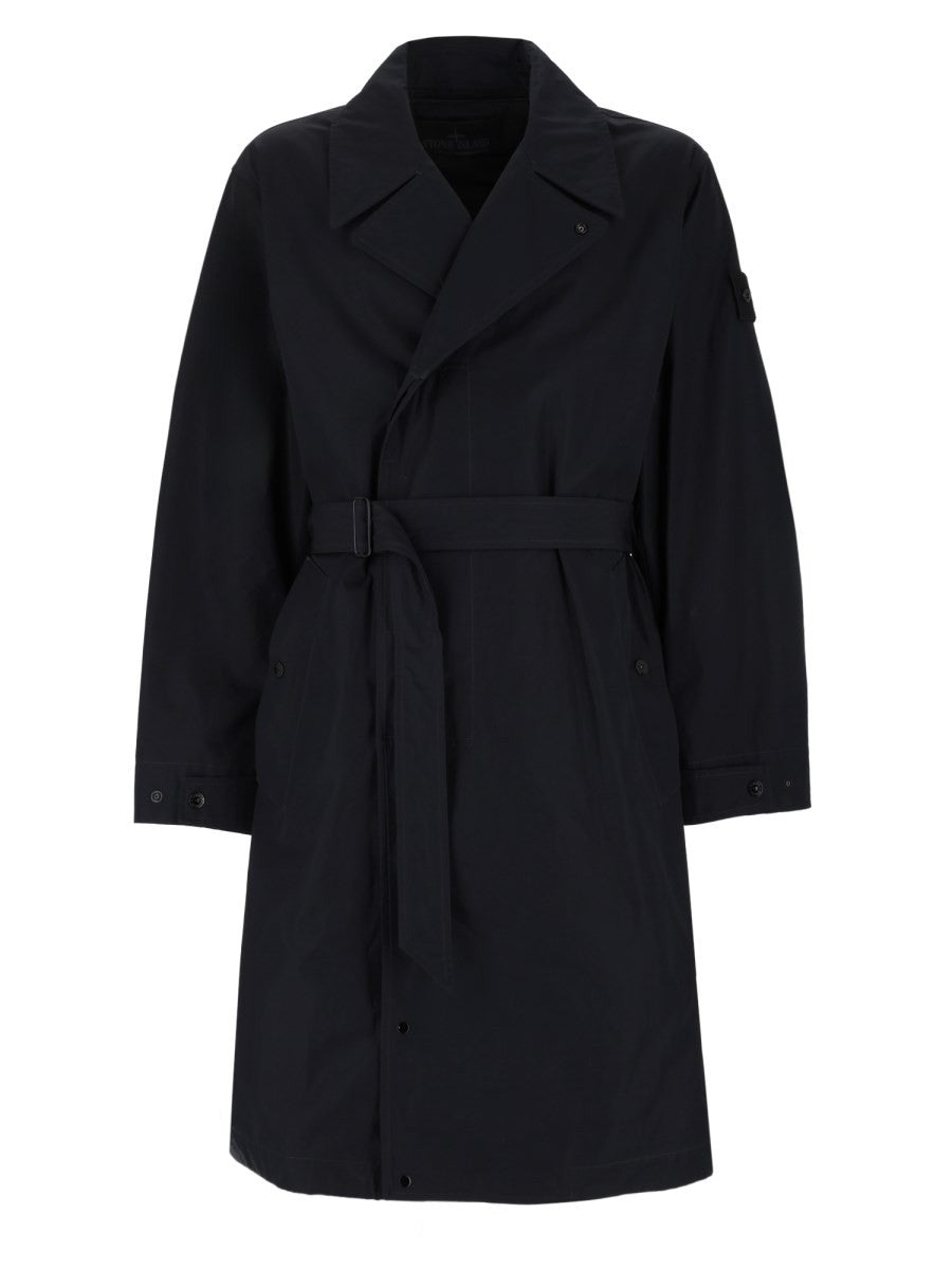 Stone Island - Cotton Trench Coat with Belt trench-con-cintura