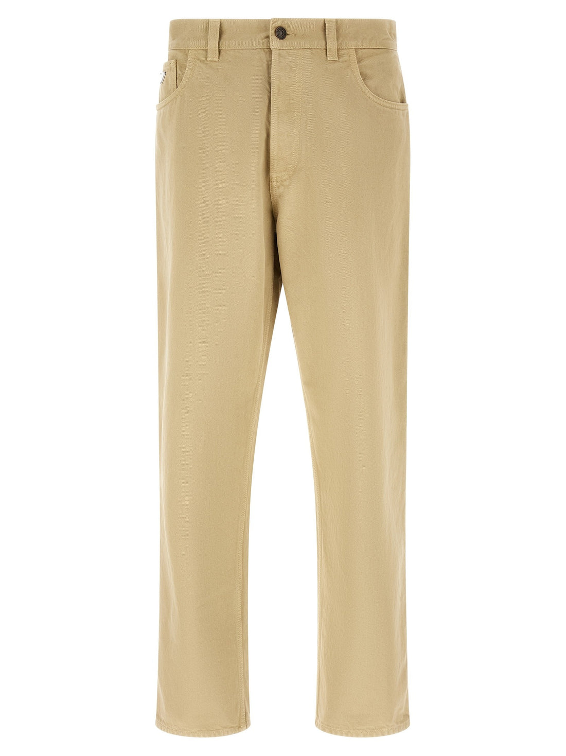 PRADA - Triangle logo jeans beige