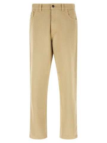 PRADA - Triangle logo jeans beige