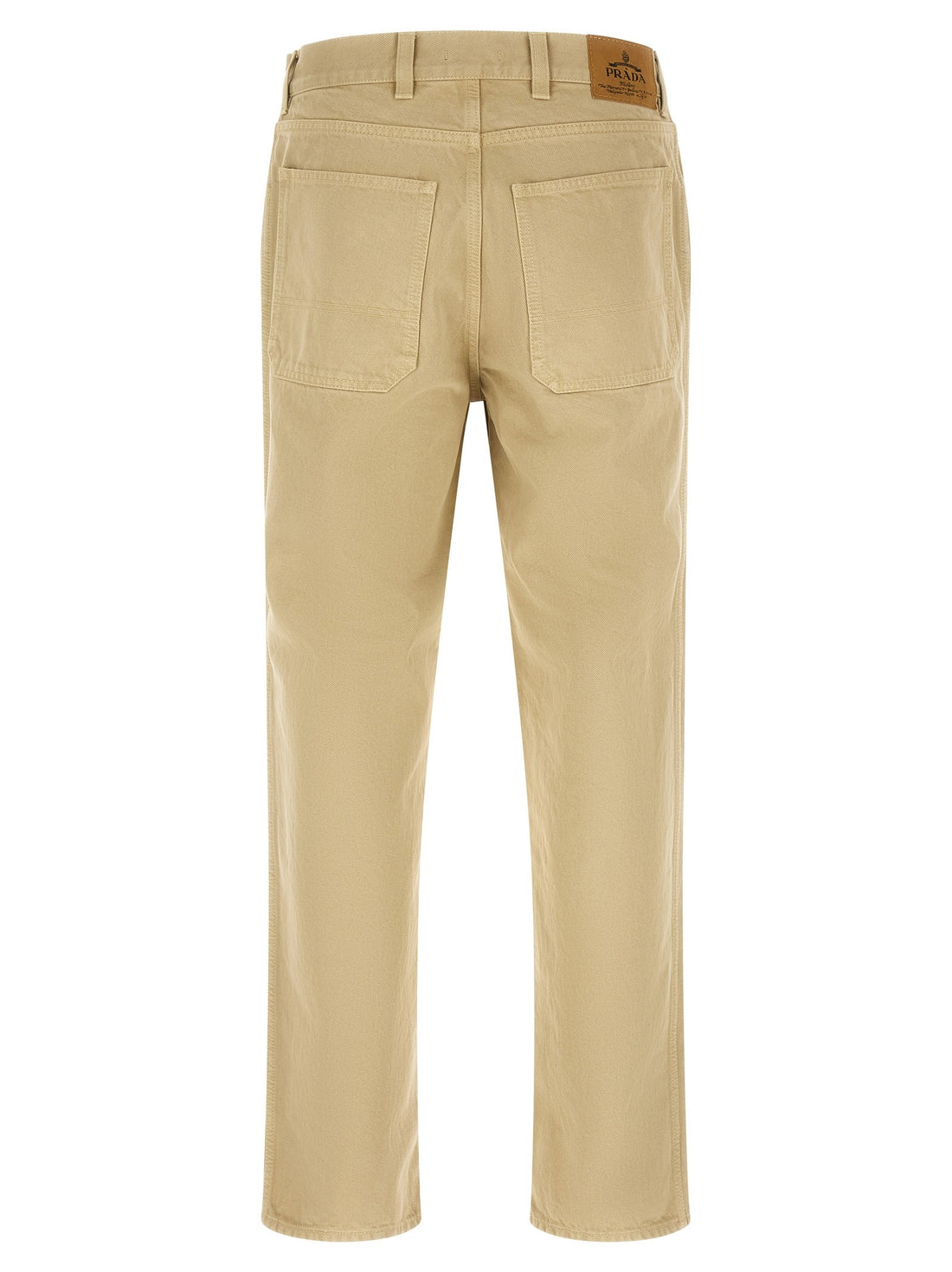PRADA - Triangle logo jeans beige