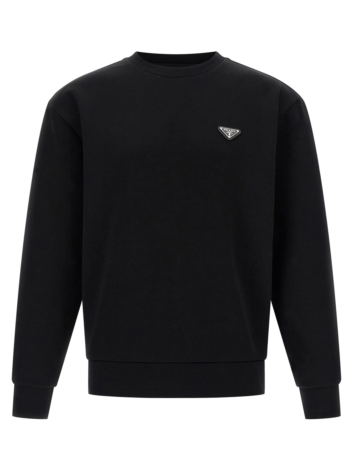 PRADA - Triangle logo sweatshirt Black