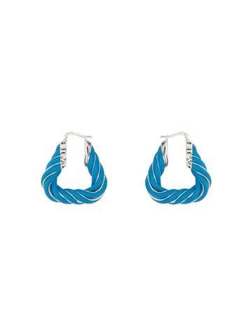 TRIANGULAR TWIST HOOP EARRINGS