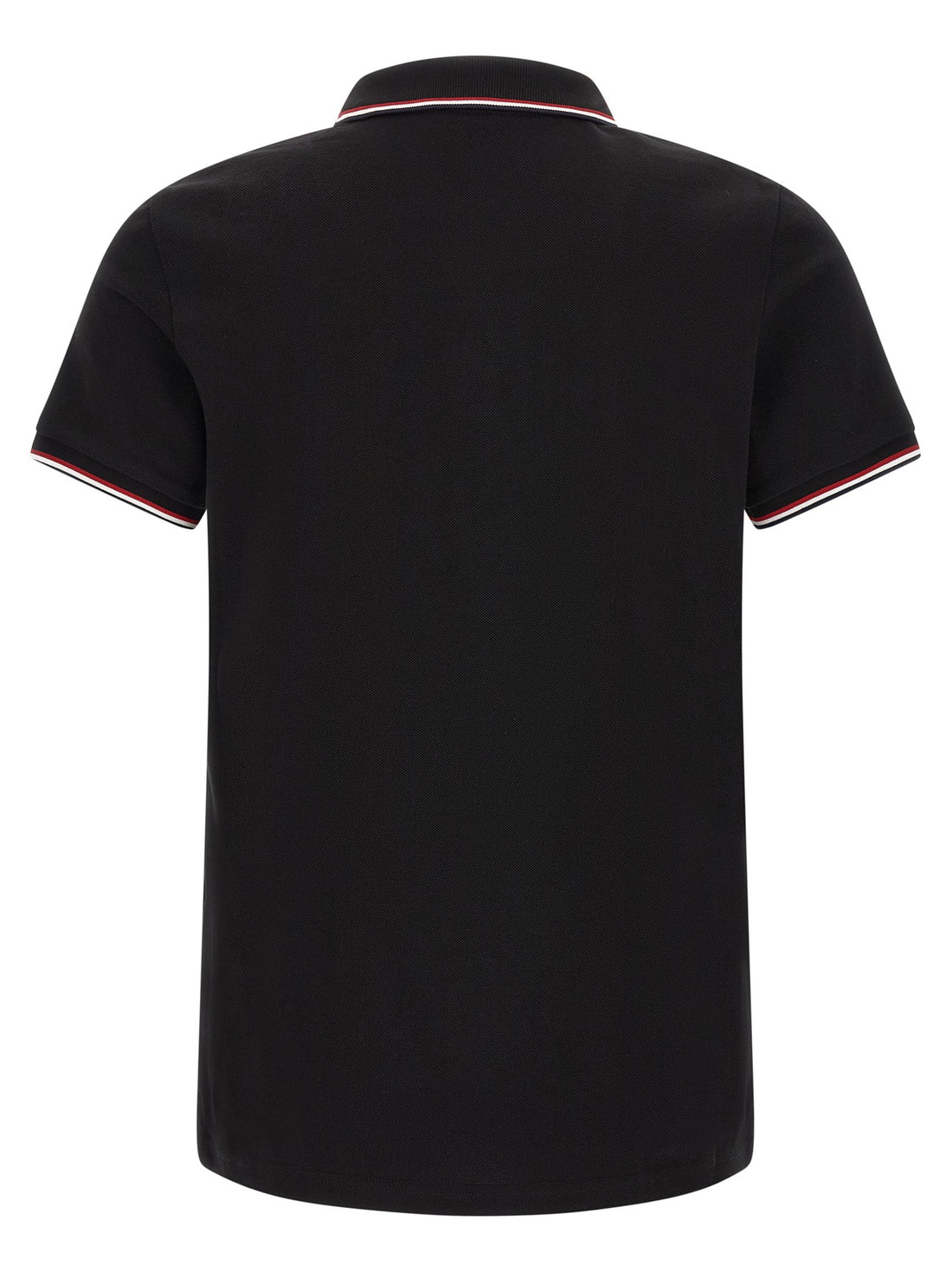 Moncler - Tricolor trim polo shirt Black