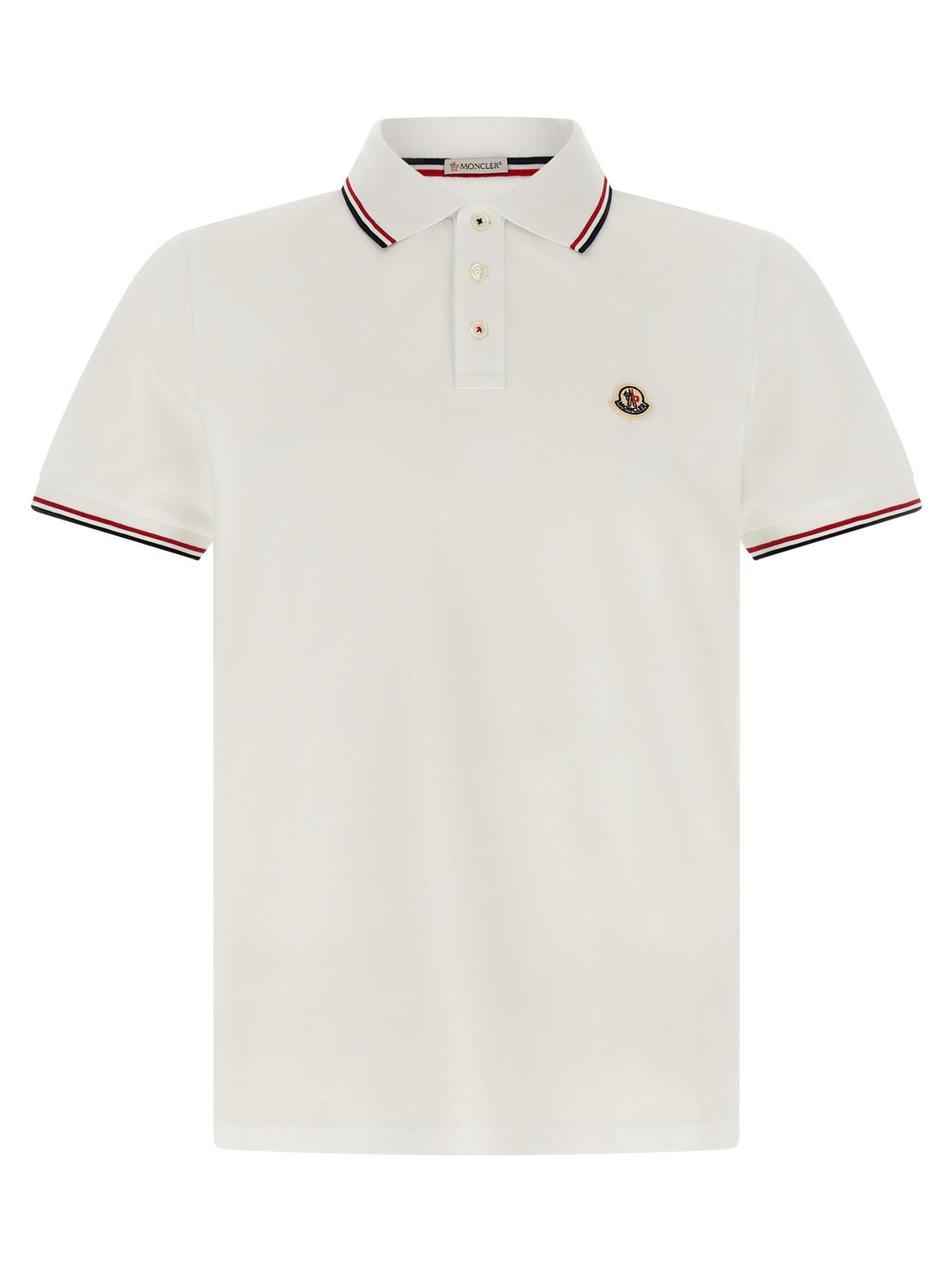 Moncler - Tricolor trim polo shirt White