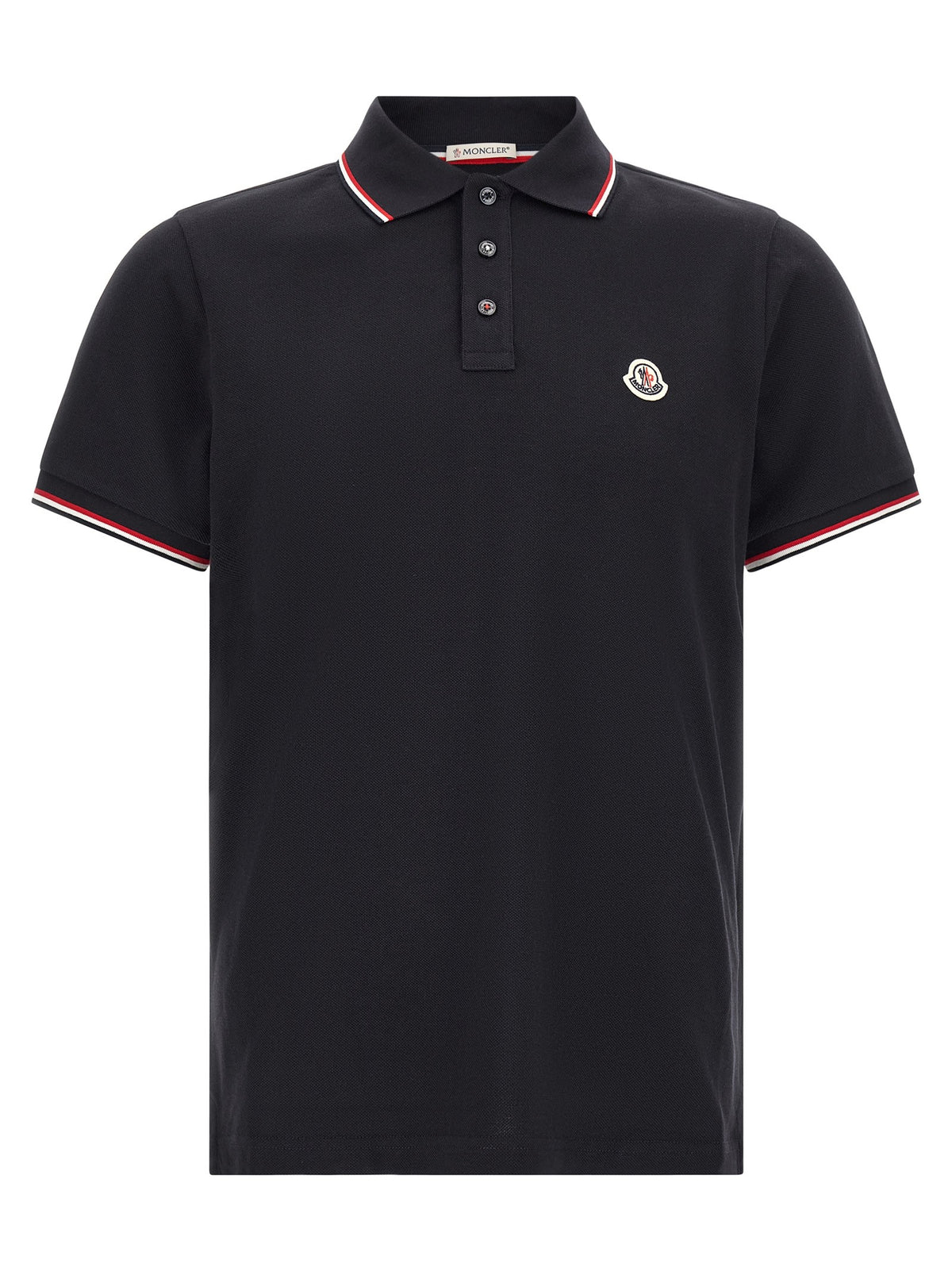 Moncler - Tricolor trim polo shirt