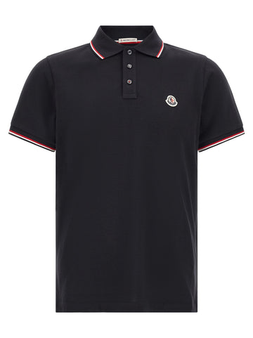 Moncler - Tricolor trim polo shirt