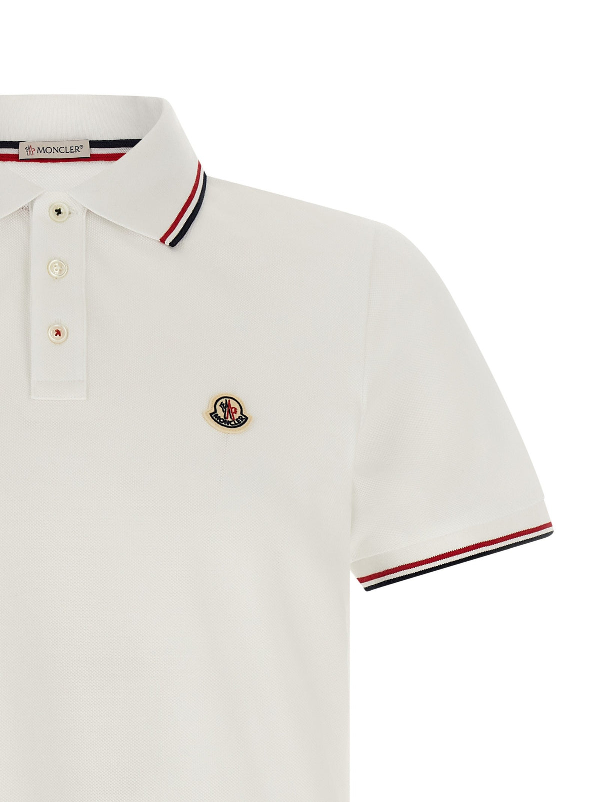 Moncler - Tricolor trim polo shirt