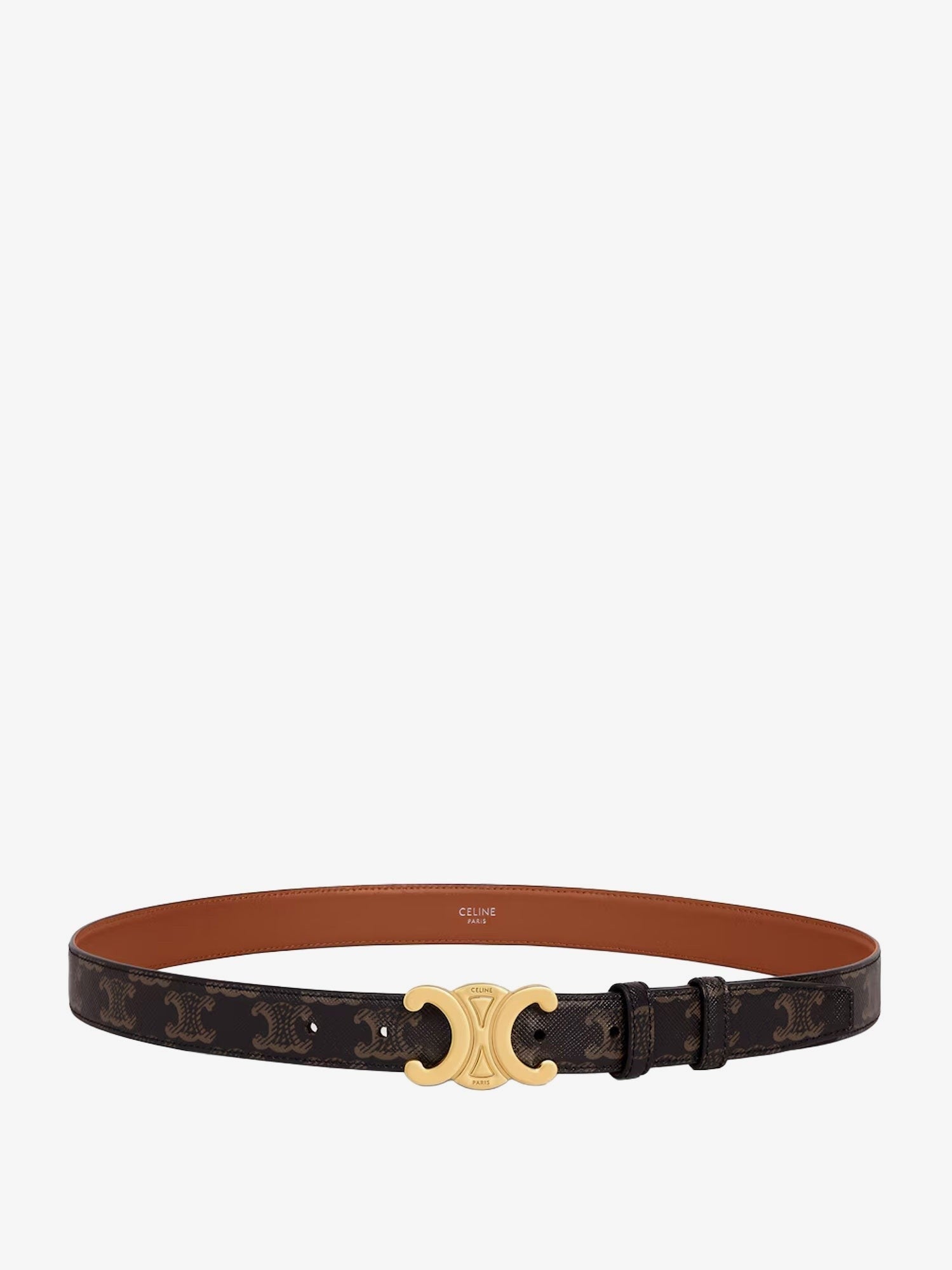 Triomphe coated canvas belt triomphe-coated-canvas-belt_b5f8fa91-61ac-46b3-8887-1e0f29a5e8ab