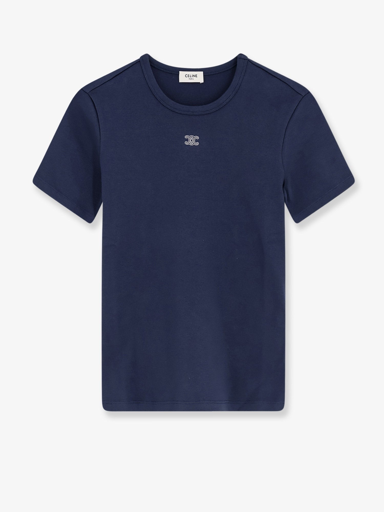 Triomphe cotton blend T-shirt with embroidered logo triomphe-cotton-blend-t-shirt-with-embroidered-logo