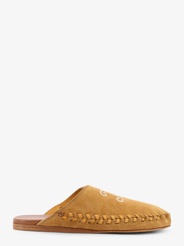 Triomphe Mule 05 suede and leather sandals