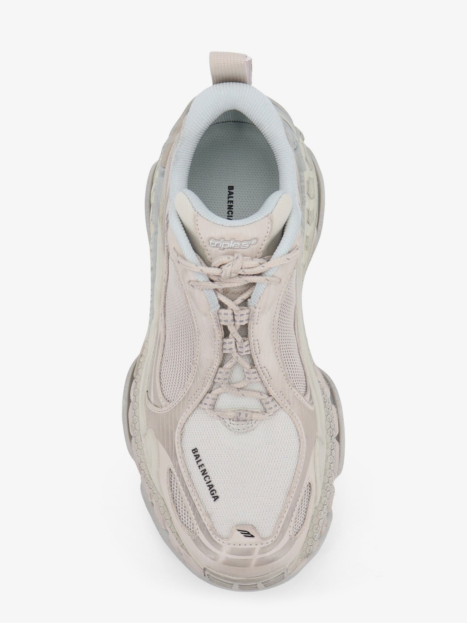 Balenciaga - Triple S.2 Gandient mesh and nylon inserts with used-effect