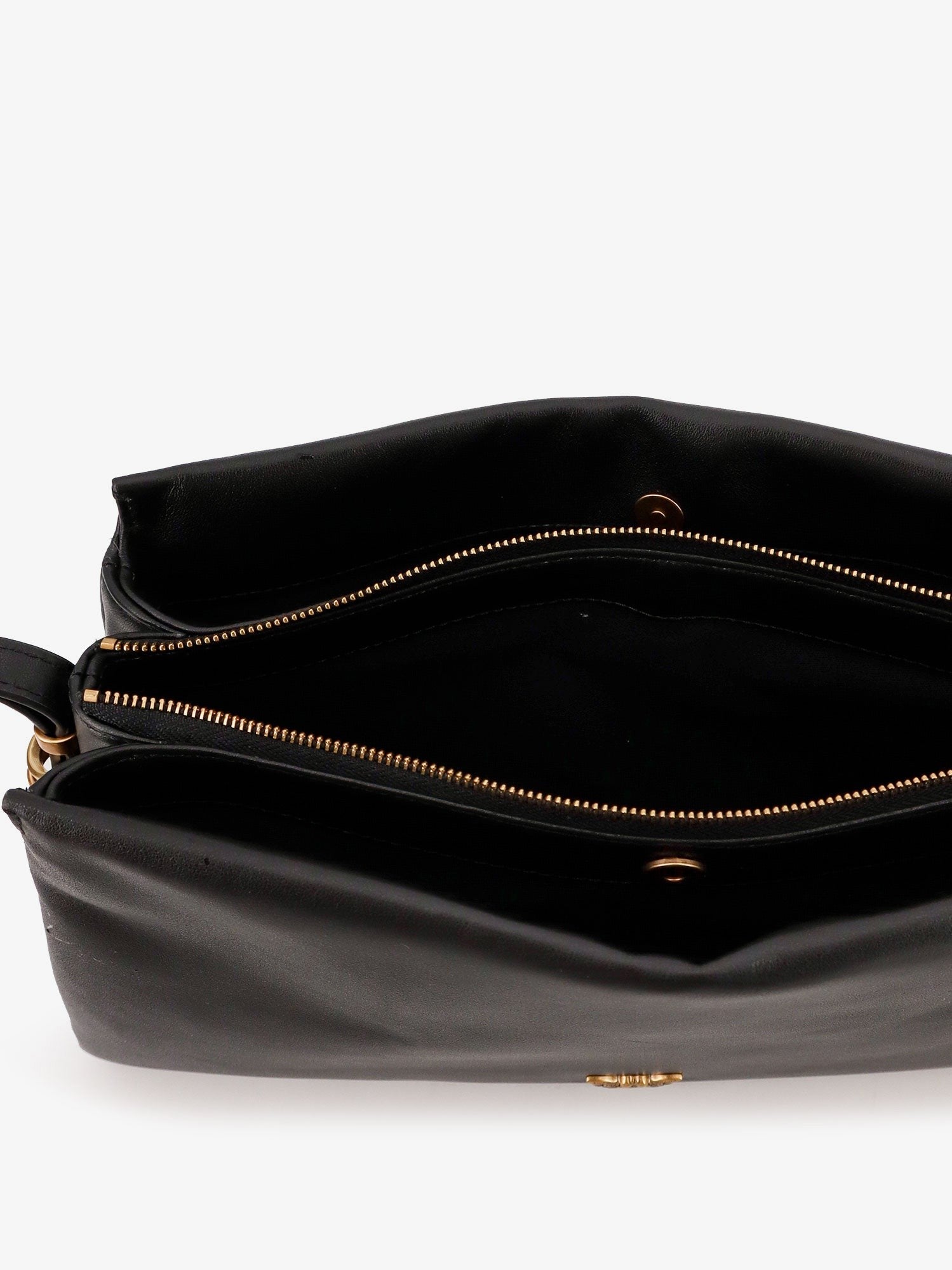 Triplet leather shoulder bag