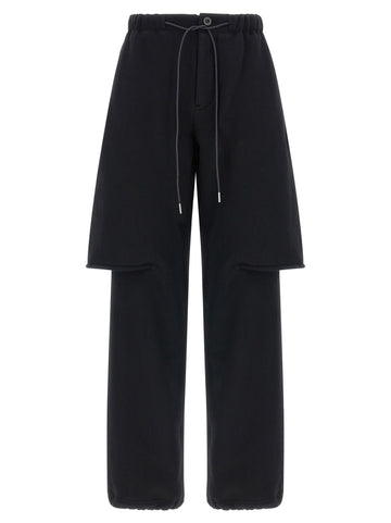 SACAI - Trompe l'oeil bermuda pants Black