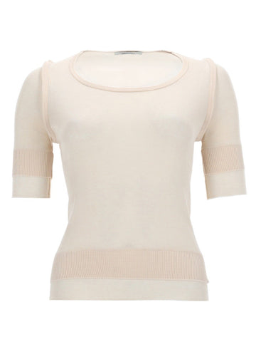 LEMAIRE - "TROMPE L'OEIL" VISCOSE AND SILK TOP trompe-l-oeil-viscose-and-silk-top