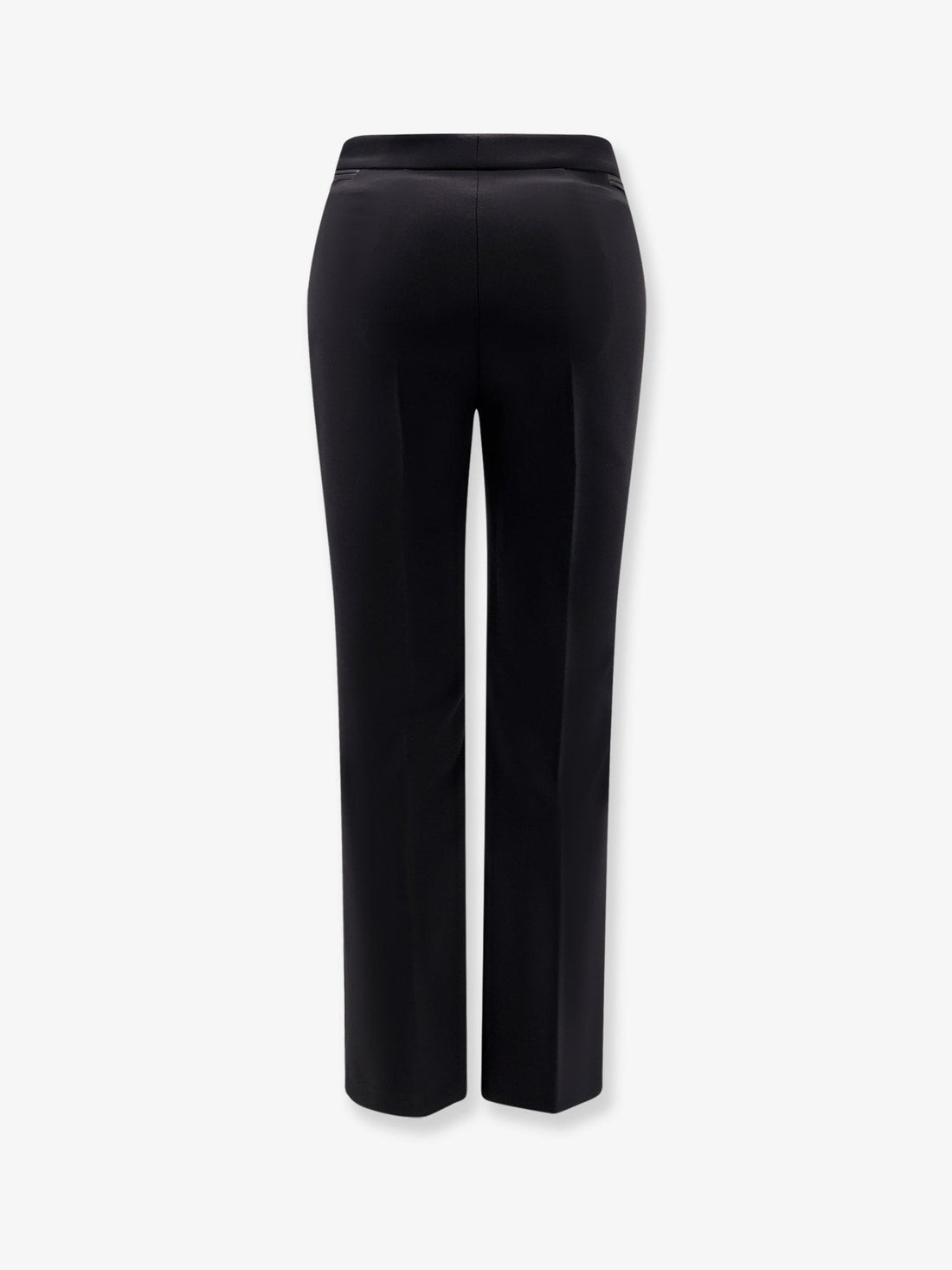 Trousers with logoed button