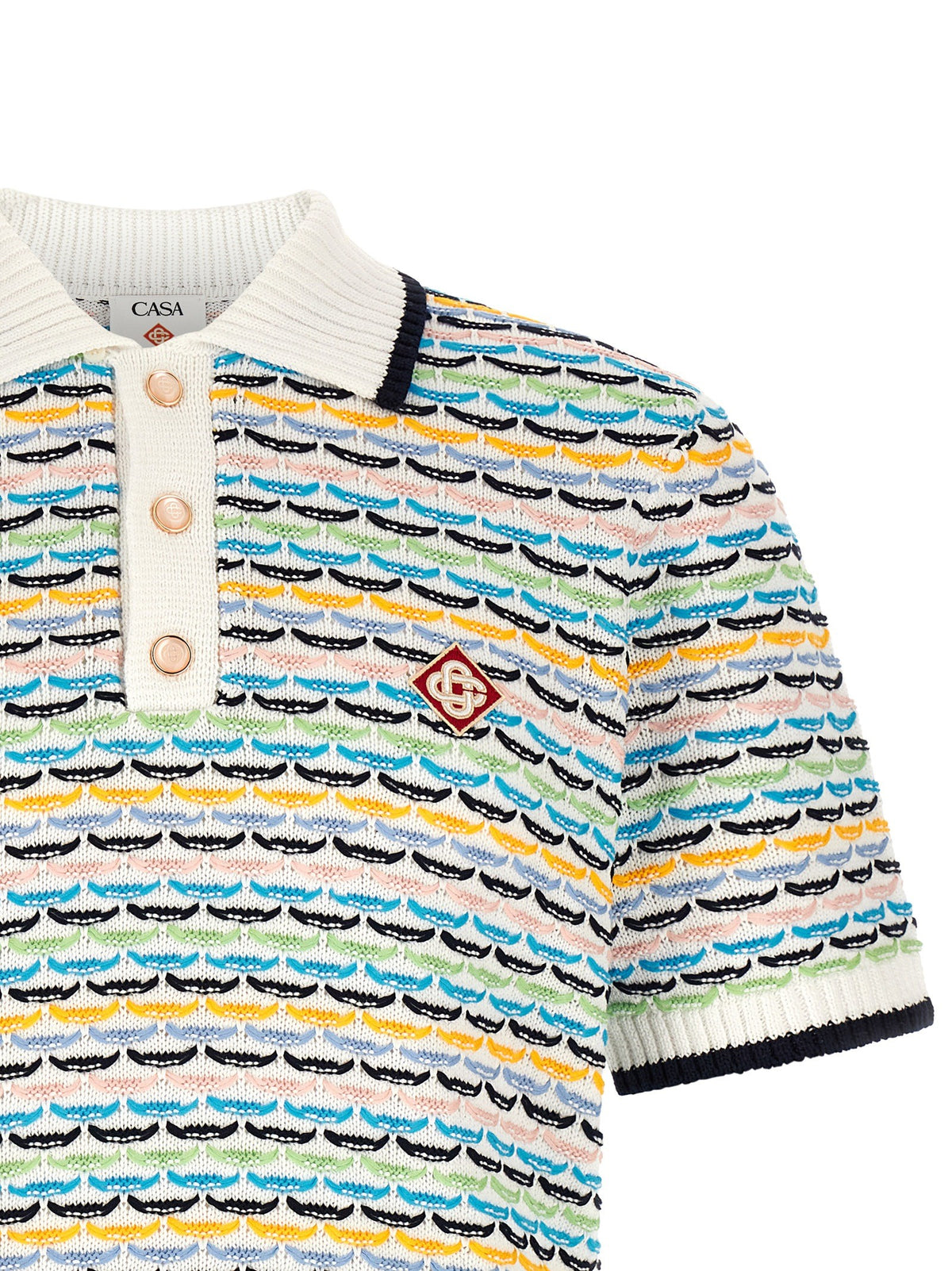 CASABLANCA - 'Tuck Stitch' polo shirt
