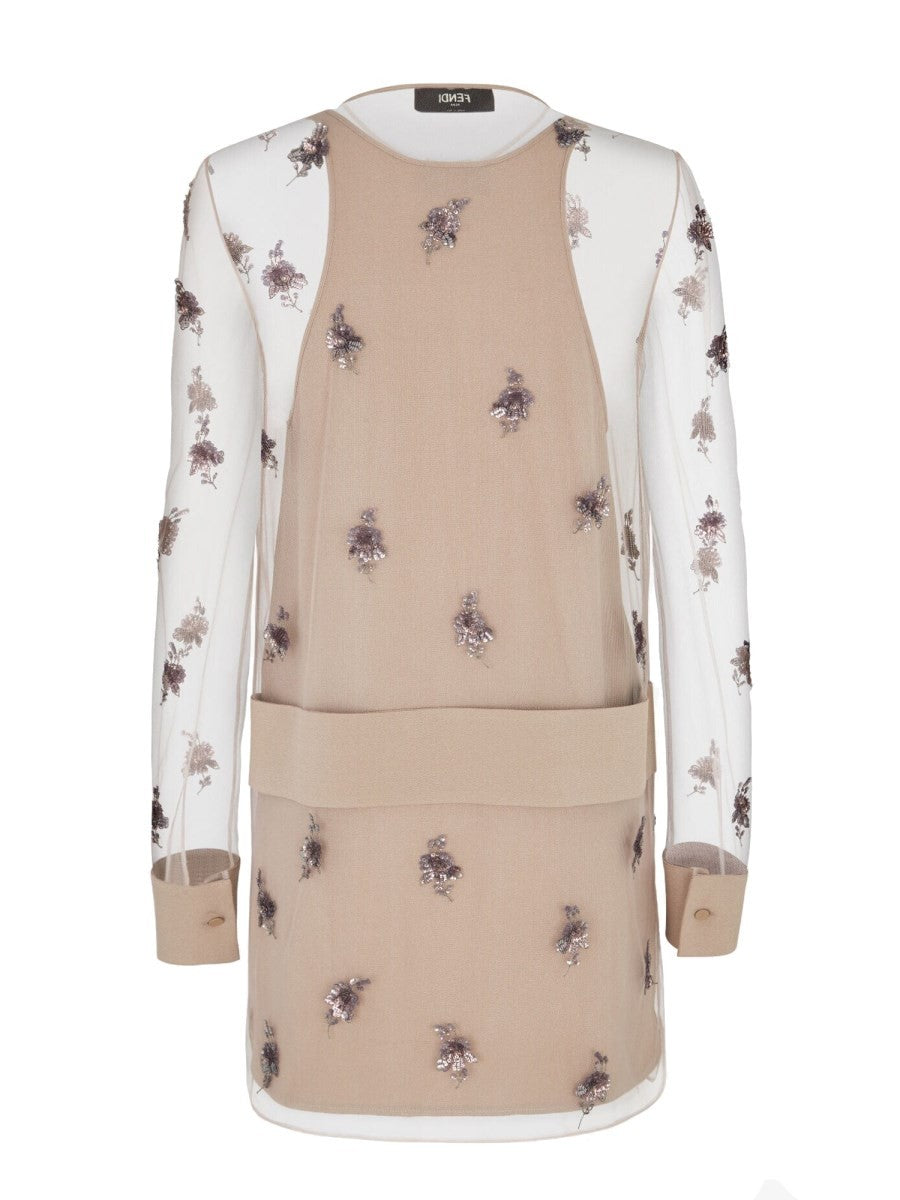 TULLE DRESS WITH EMBROIDERY