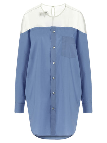 MM6 MAISON MARGIELA - Tulle insert shirt tulle-insert-shirt_d512a7c8-810a-4b0a-813b-0cd073c177a1