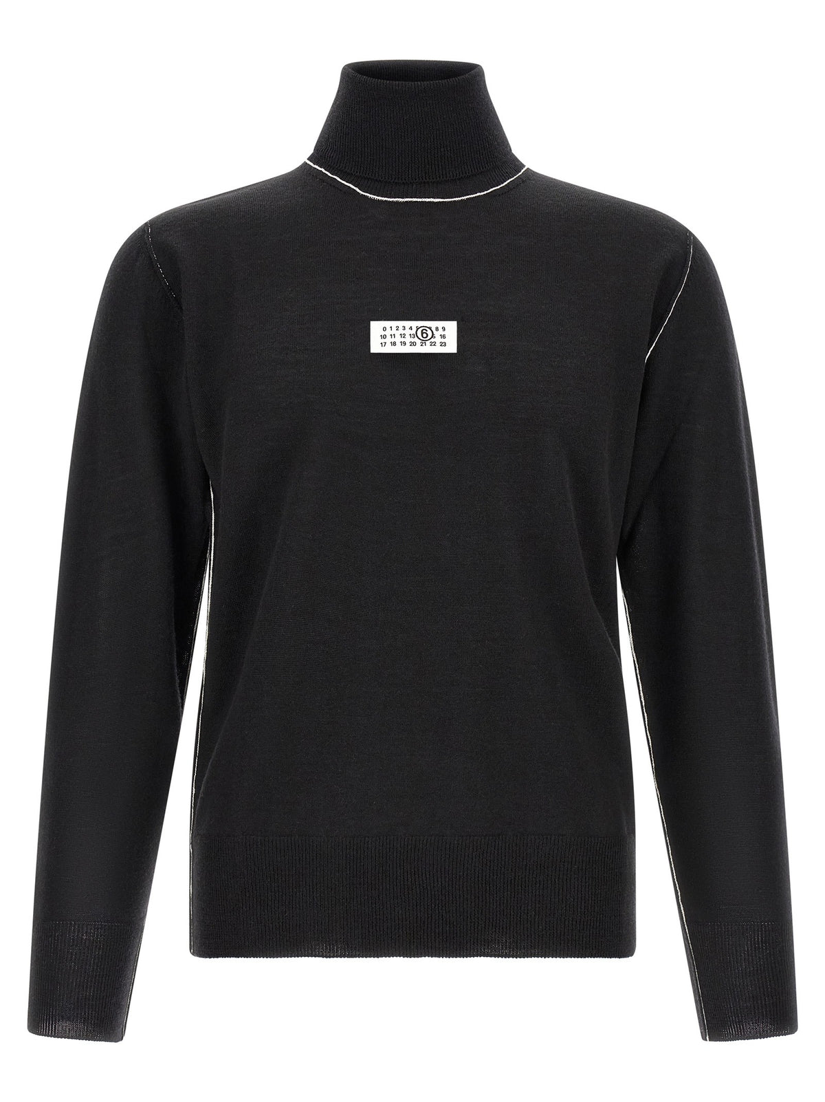 MM6 MAISON MARGIELA - Turtleneck sweater with contrast stitching