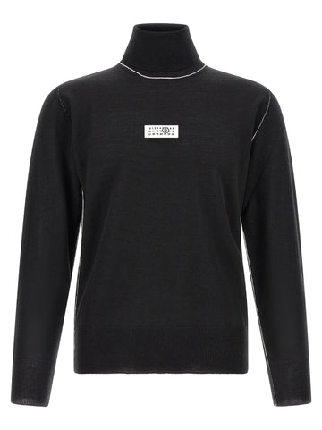 MM6 MAISON MARGIELA - Turtleneck sweater with contrast stitching