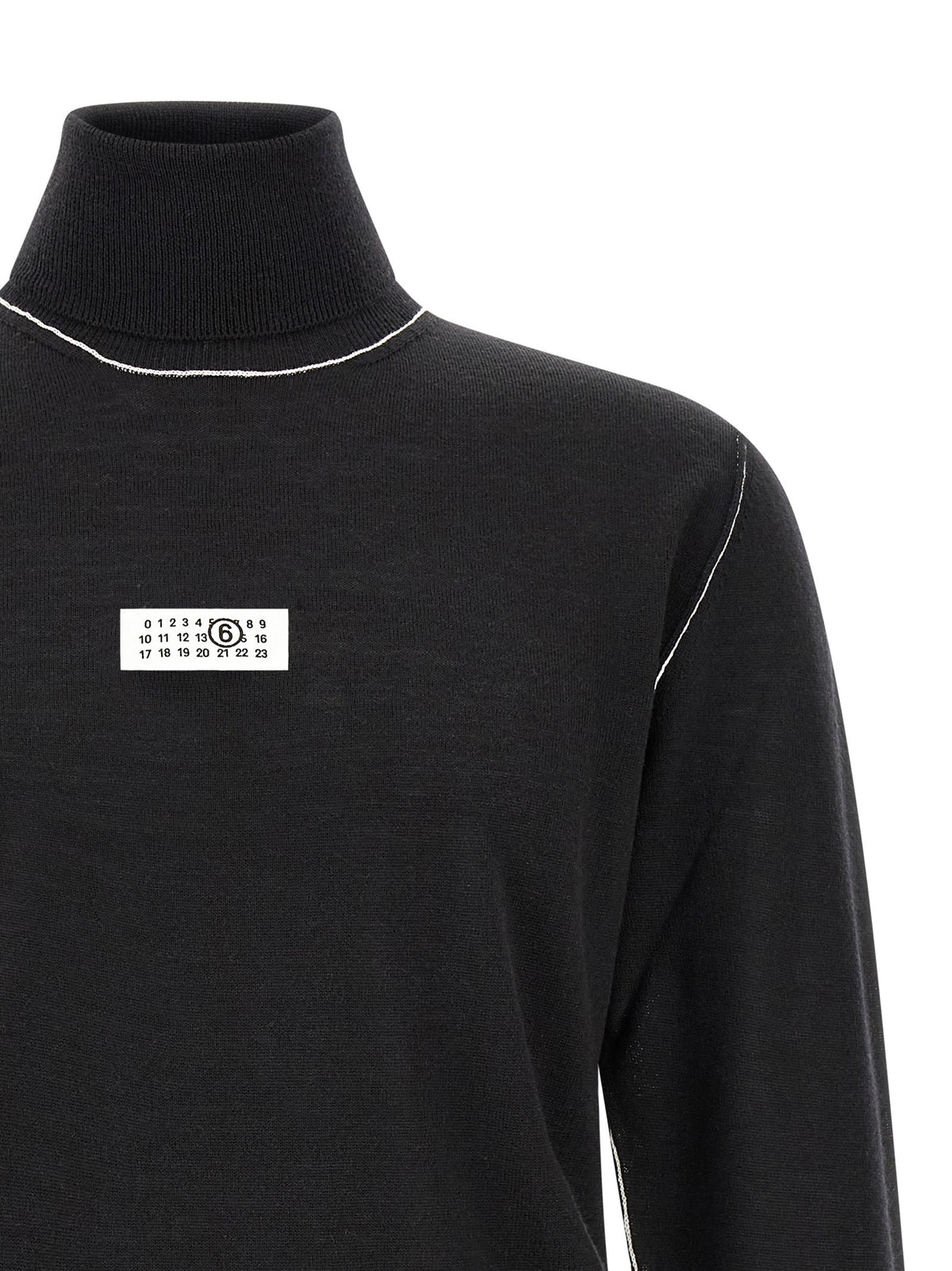 MM6 MAISON MARGIELA - Turtleneck sweater with contrast stitching