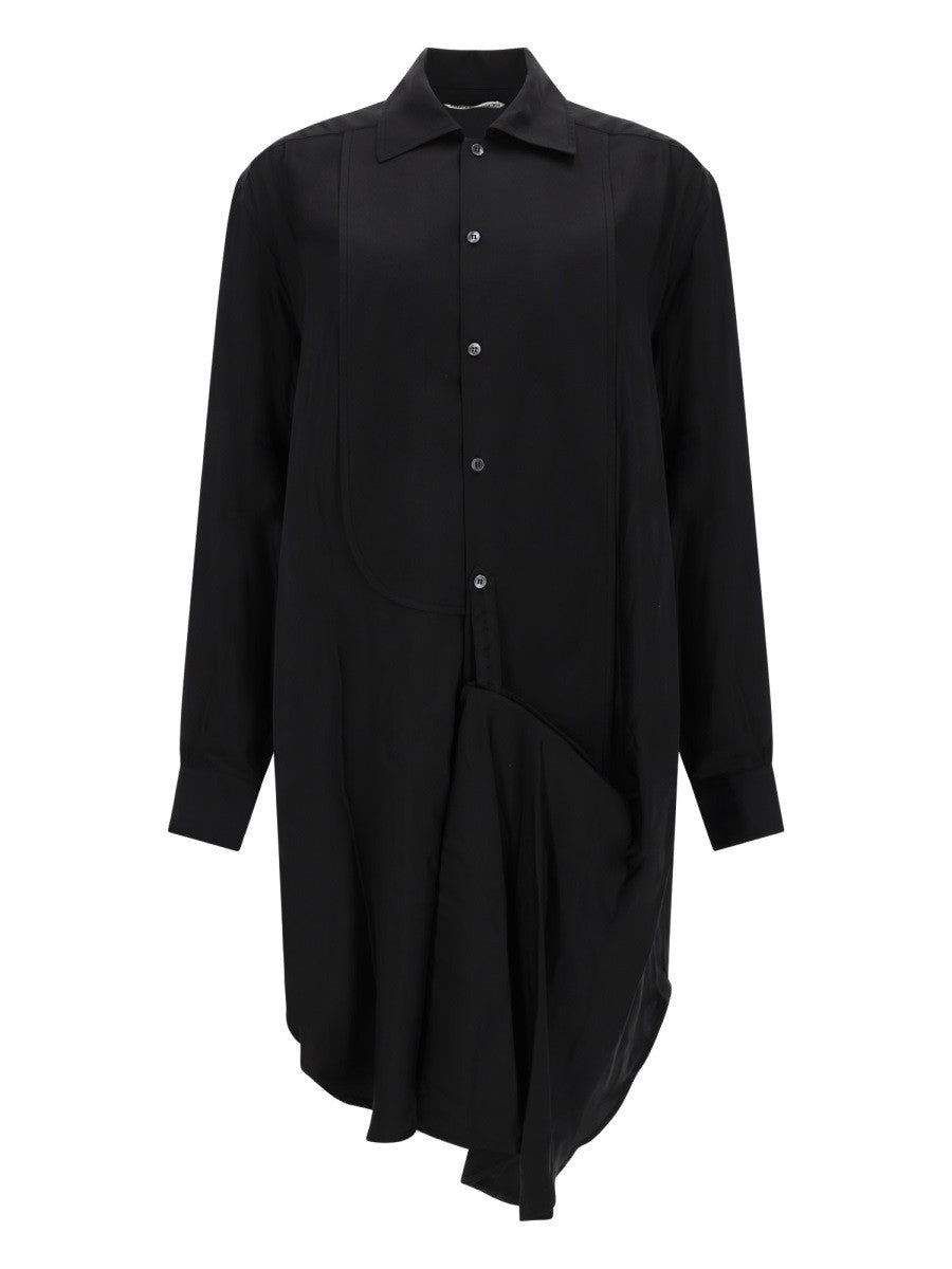 jw anderson jw anderson - "TUXEDO DRAPE" MIDI DRESS