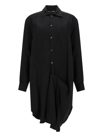 jw anderson jw anderson - "TUXEDO DRAPE" MIDI DRESS