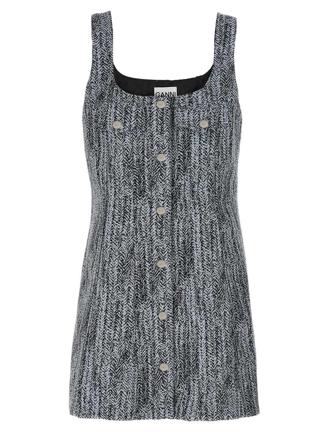 GANNI - Tweed dress MULTICOLOR