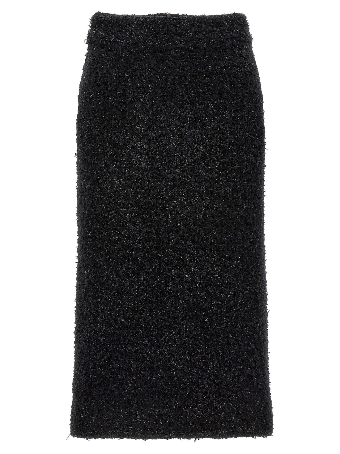 Balenciaga - Tweed midi skirt Black