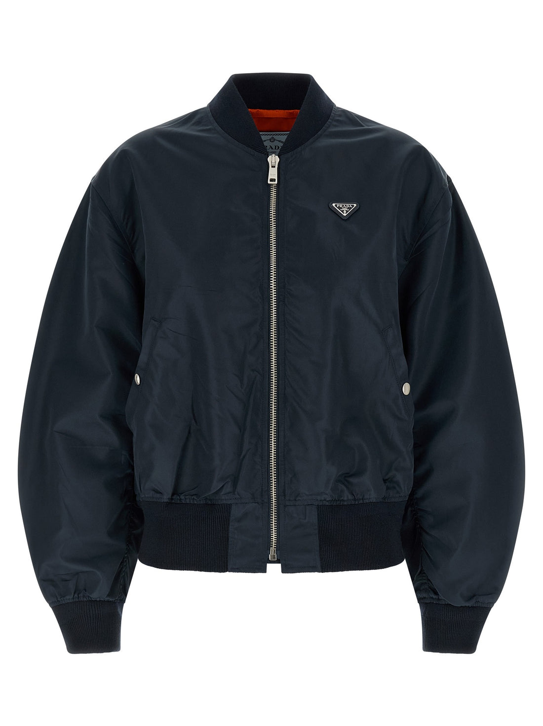 PRADA - Twill bomber jacket Blue 36 IT