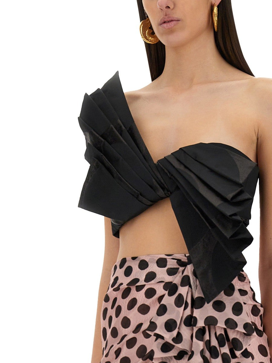 NINA RICCI - "TWISTED POLKA DOTS" TOP
