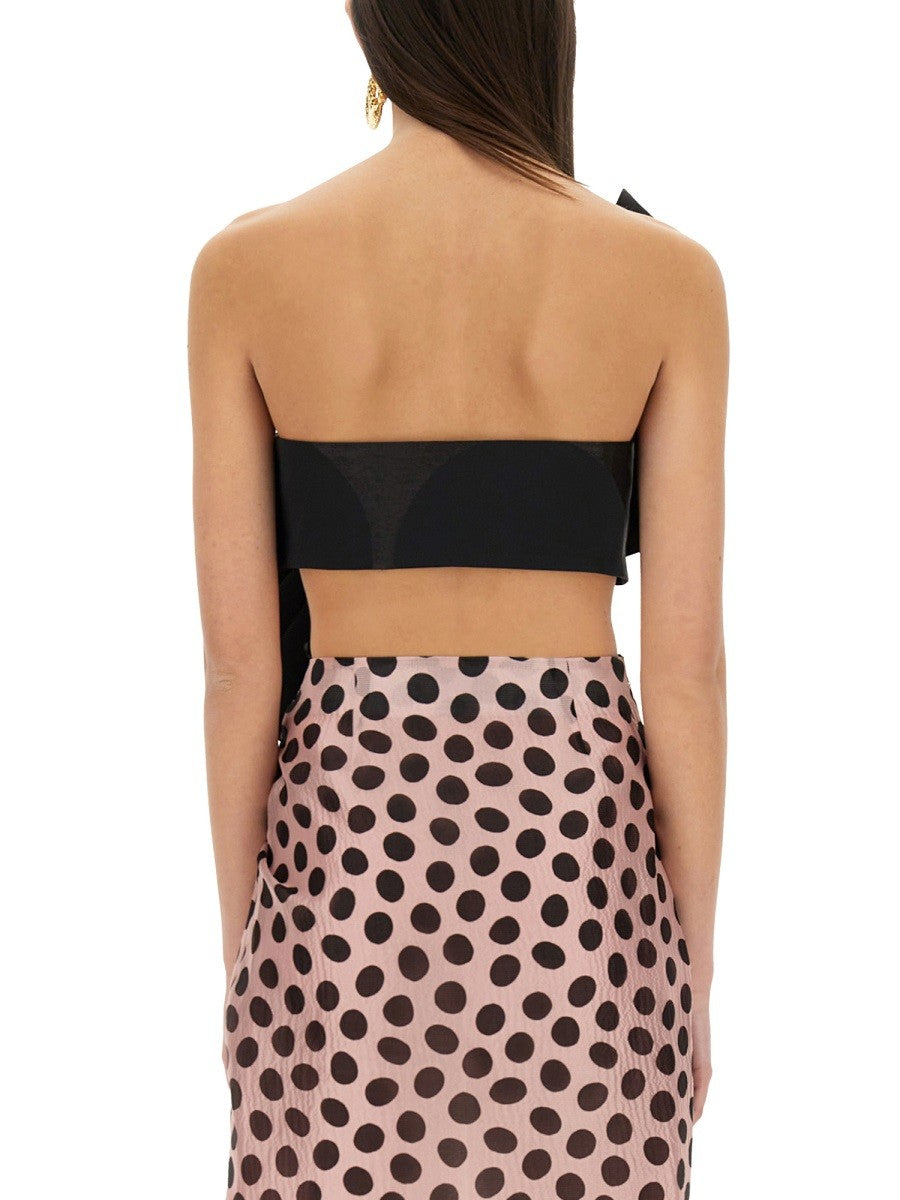 NINA RICCI - "TWISTED POLKA DOTS" TOP