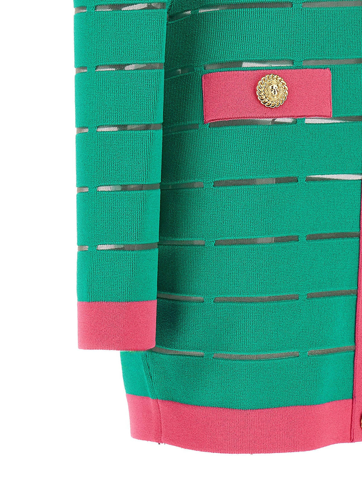 Balmain - Two-tone knit dress