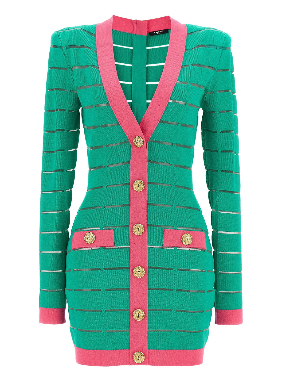 Balmain - Two-tone knit dress