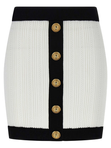 Balmain - Two-tone miniskirt two-tone-miniskirt