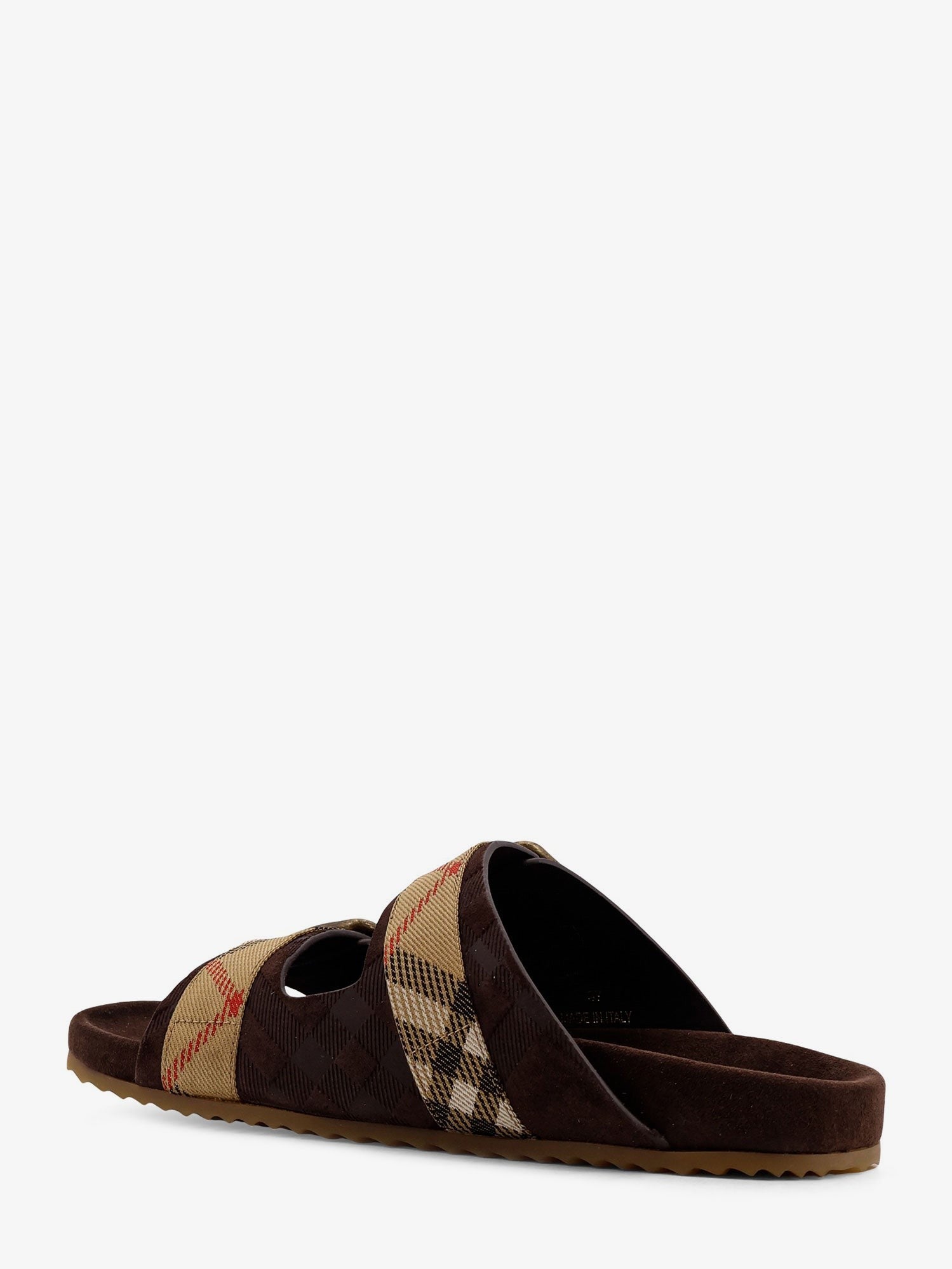 Urchin suede and synthetic fabric sandals