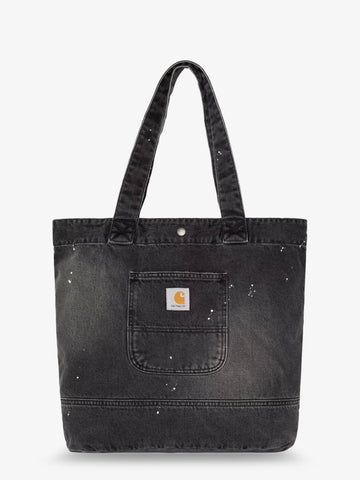Carhartt Wip Carhartt Wip - Used-effect black denim shopping bag
