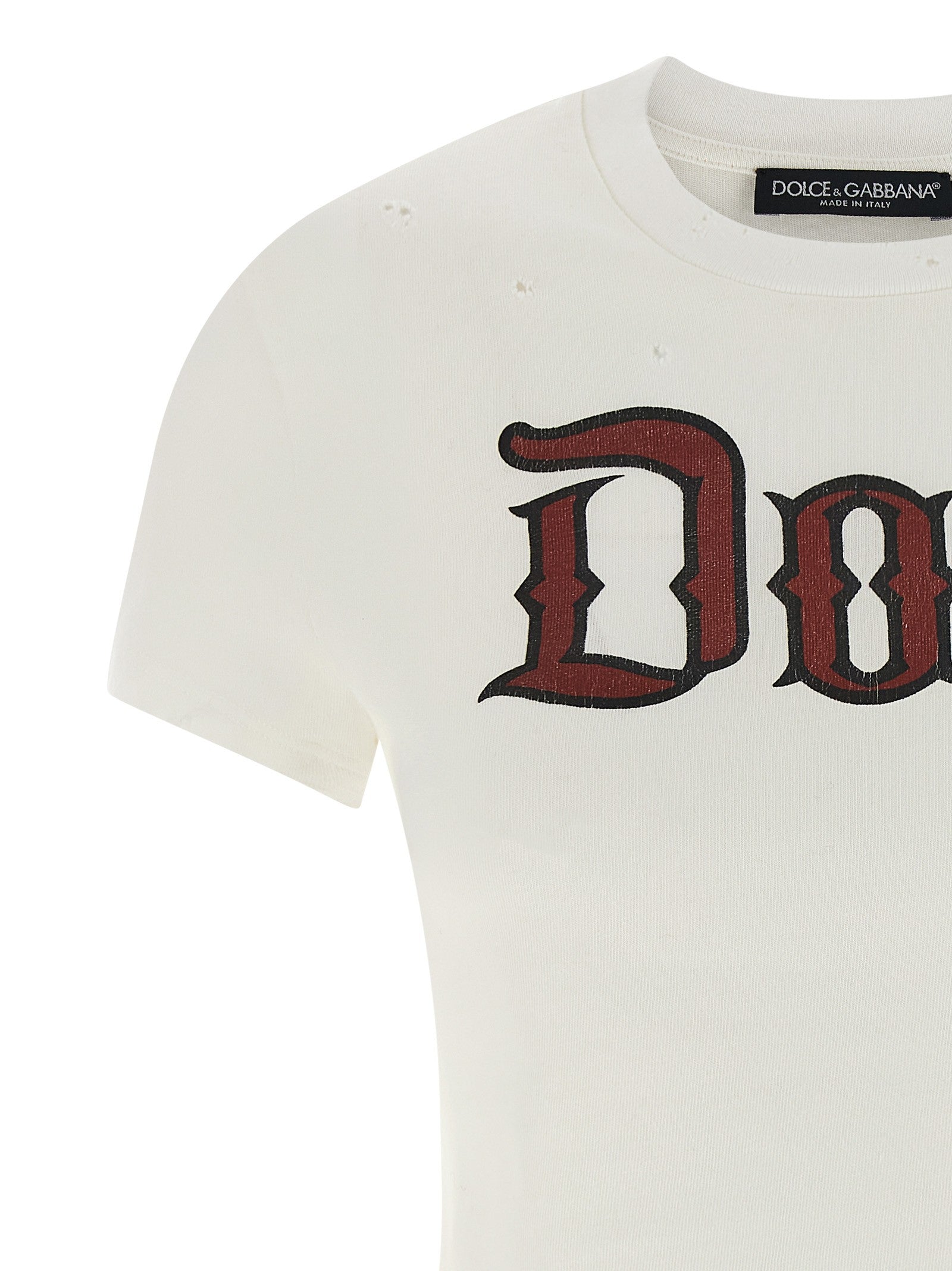 Dolce & Gabbana - Used effect cotton t-shirt